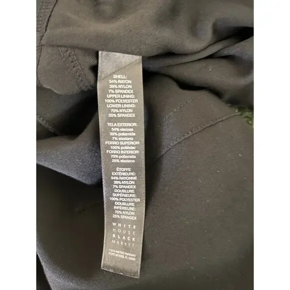 WHBM White House Black Market Black Sheath Dress Size 10 - Picture 9 of 10